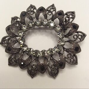My Beautiful Oval Rhinestone Brooch